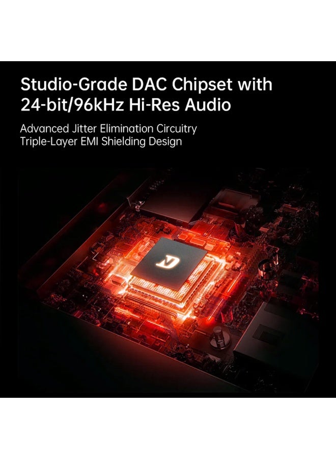 ND PC N1 3.5mm to USB-A Audio Adapter Cable with Built-in DAC, Hi-Res 24-bit/96kHz Sound, Noise-Cancelling Audio Transmission, Ultra-Low Latency ( - Image 5